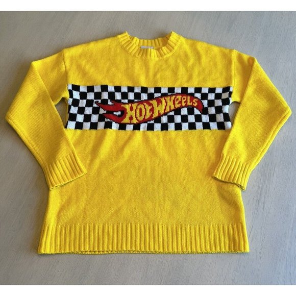 Hotwheels Yellow Crewneck Sweater‎ Size Small - Picture 1 of 12